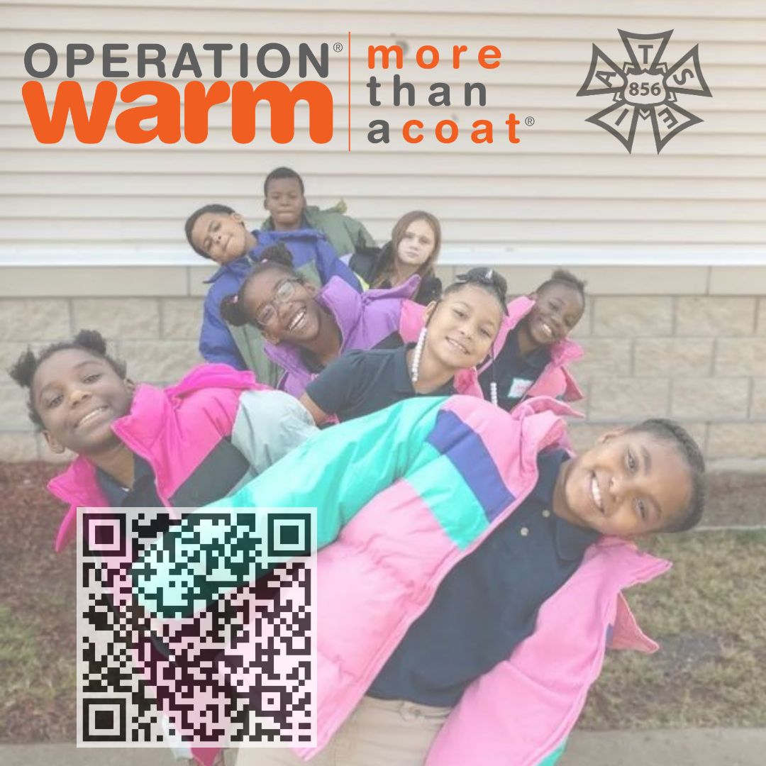 Operation Warm: More than a coat Logo, with a line of happy kids.